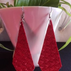 Homemade Faux Leather earrings